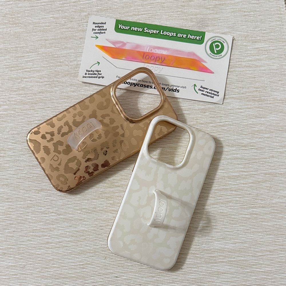 Loopy Case Gold and Cream Leopard Phone Cases